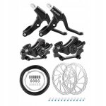Freins a disque pour vélo, leviers de frein mécaniques internes et externes, 160 mm, 12 nervures Freins a disque pour vélo, leviers de frein mécaniques internes et externes, 160 mm, 12 nervures