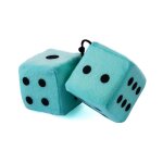 Fuzzy dice pour retroviseur d bleu point noir voiture us amricaine