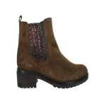 Gabor bottes zippes en cuir velours marron pour femme 36