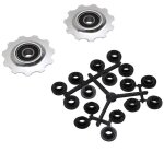 Galet derailleur p2r 9 - 10 vitesses alu argent a roulement 11dts (jeu de 2)