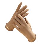 Gants antid�rapants pour femmes, 1 paire, couleur unie, couverture de protection compl�te des doigts ...