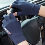 Gants d'�t� antid�rapants en soie glac�e a deux doigts, pour cyclisme, p�che, conduite, protection solaire, ...