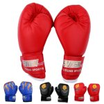 Gants de boxe et de combat en cuir pu pour enfants, 1 paire, durables, en bande dessinée, entraînement ... Gants de boxe et de combat en cuir pu pour enfants, 1 paire, durables, en bande dessinée, entraînement ...