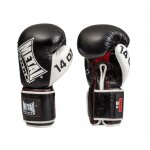Gants de boxe cuir metal boxe sparring - noir / blanc