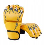 Gants de boxe mma, gants de sport durables et légers, motif tiger claw jaune Gants de boxe mma, gants de sport durables et légers, motif tiger claw jaune
