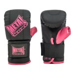 Gants de boxe de sac metal boxe - noir / rose