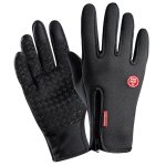 Gants de chasse impermables pour l'hiver avec ecran tactile, chauds avec paume en silicone et nylon