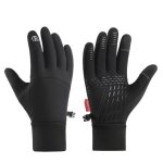 Gants chauds d'hiver, compatibles avec ecran tactile, coupe - vent / imperméables le noir l Gants chauds d'hiver, compatibles avec ecran tactile, coupe - vent / imperméables le noir l