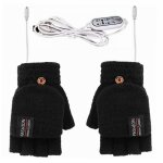 Gants chauffants electriques usb double face, 1 paire, mitaines rechargeables, etanches, temp�rature ...