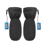 Gants chauffants avec fermeture eclair, batterie rechargeable le noir 4 hours battery life