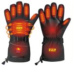 Gants chauffants rechargeables noirs - temp�rature r�glable, imperm�ables, avec 2 batteries 5000mah, ...