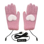 Gants chauffants tricots usb 5v, durables et pratiques, pour l'hiver, pour randonne, camping
