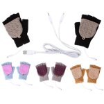 Gants chauffants usb d'hiver, pour la maison et le bureau, pour le chauffage electrique, demi - doigt, ...