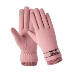Gants chauffe - mains doubls sourire pour femme, mitaines thermiques, doigt complet, ecran tactile, ...