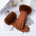Gant de conduite en cuir suédé pour femme, faux cuir, fourrure, cuir, ecran tactile, chaud, peluche, ... Gant de conduite en cuir suédé pour femme, faux cuir, fourrure, cuir, ecran tactile, chaud, peluche, ...