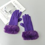 Gant de conduite en cuir sud pour femme, faux cuir, fourrure, cuir, ecran tactile, chaud, peluche, ...