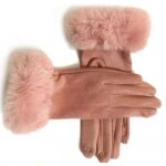 Gant de conduite en cuir sud pour femme, faux cuir, fourrure, cuir, ecran tactile, chaud, peluche, ...