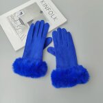 Gant de conduite en cuir sud pour femme, faux cuir, fourrure, cuir, ecran tactile, chaud, peluche, ...