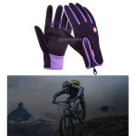 Gants coupe - vent en nylon violet pour la pêche, la chasse et le cyclisme, chauds pour l'hiver, pour ... Gants coupe - vent en nylon violet pour la pêche, la chasse et le cyclisme, chauds pour l'hiver, pour ...