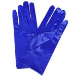 Gants courts extensibles en satin pour femme, gants de rh, robe de soire, performance de danse, noir, ...