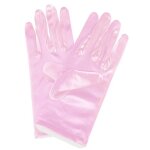 Gants courts extensibles en satin pour femme, gants de rh, robe de soire, performance de danse, noir, ...