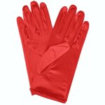 Gants courts extensibles en satin pour femme, gants de rh, robe de soire, performance de danse, noir, ...