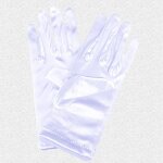 Gants courts extensibles en satin pour femme, gants de rh, robe de soire, performance de danse, noir, ...