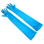 Gants courts extensibles en satin pour femme, gants de rh, robe de soire, performance de danse, noir, ...