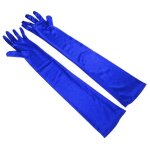 Gants courts extensibles en satin pour femme, gants de rh, robe de soire, performance de danse, noir, ...