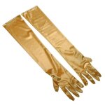 Gants courts extensibles en satin pour femme, gants de rh, robe de soire, performance de danse, noir, ...