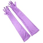 Gants courts extensibles en satin pour femme, gants de rh, robe de soire, performance de danse, noir, ...
