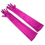 Gants courts extensibles en satin pour femme, gants de rh, robe de soire, performance de danse, noir, ...