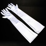 Gants courts extensibles en satin pour femme, gants de rh, robe de soire, performance de danse, noir, ...