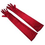 Gants courts extensibles en satin pour femme, gants de rh, robe de soire, performance de danse, noir, ...