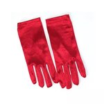 Gants courts extensibles en satin pour femme, gants de rh, robe de soire, performance de danse, noir, ...