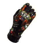 Promotion ! gants cr�ateur 'tentation' noir multicolore