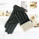 Gants en cuir peau de mouton pour femmes, doublure en polaire chaude de couleur mode mince activités ... Gants en cuir peau de mouton pour femmes, doublure en polaire chaude de couleur mode mince activités ...