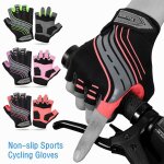 Gants de cyclisme demi - doigt antid�rapants, antichocs, respirants, pour entra�nement physique