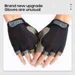 Gants de cyclisme demi - doigt, coupe - vent, en gel, accessoires de v�lo