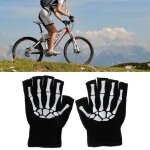 Gants de cyclisme pour enfants, sports de plein air, vlo, squelette demi - doigt, protection douce 03ka ...