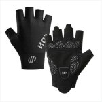 Gants de cyclisme et de fitness sdn noirs a demi - doigts - respirants et absorbant les chocs (1 paire) ...