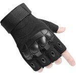 Gants a doigts demi - doigt gants de protection gants tactile pour moto cyclisme chasse escalade camping(noir, ...