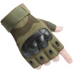 Gants a doigts demi - doigt gants de protection gants tactile pour moto cyclisme chasse escalade camping(vert, ...