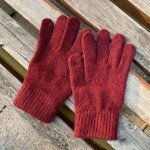 Gants d'quitation chauds en peluche pour femmes, gants d'hiver mignons, valident en hiver - type bourgogne ...
