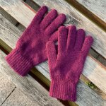 Gants d'quitation chauds en peluche pour femmes, gants d'hiver mignons, valident en hiver - type fuchsia ...