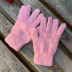 Gants d'quitation chauds en peluche pour femmes, gants d'hiver mignons, valident en hiver - type pink ...