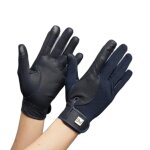 Gants d'�quitation en cuir et maille premier equine bordoni s mixte bleu
