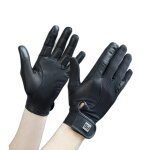 Gants d'�quitation en cuir et maille premier equine bordoni s mixte noir