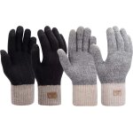 Gants pour femmes 2 paires hommes d'hiver chauds tactiles moufles pour conduire dactylographie ski noir ...