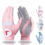 Gants de golf antid�rapants pour femmes, 1 paire, pour gaucher et droitier, protection solaire, en micro ...